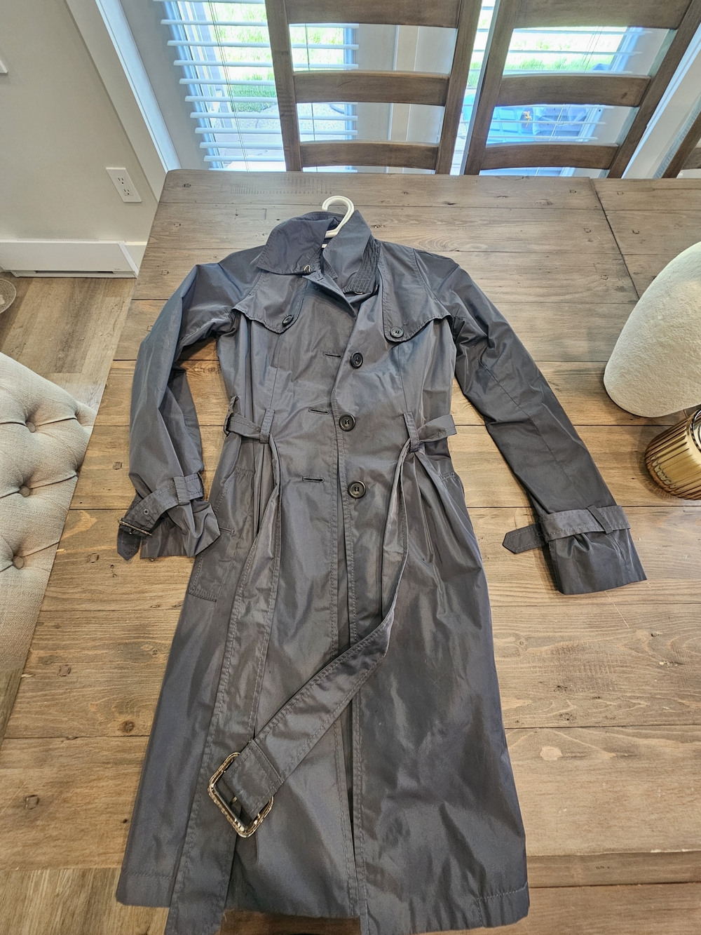 Club Monaco Charcoal Gray Trench Coat